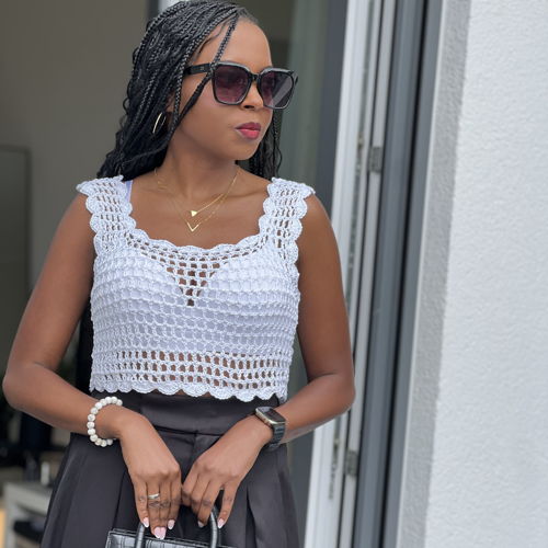 Crochet Mesh Tank Top Pattern - Downloadable PDF - Eng (XS- 5X)