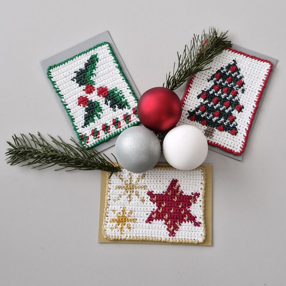 Haakpatroon kerstkaarten