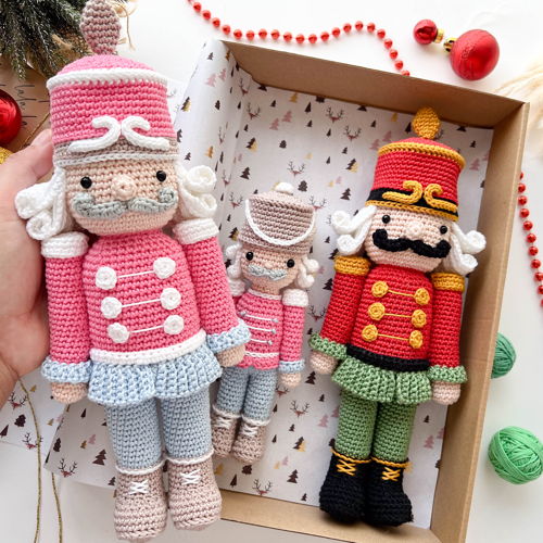 Crochet Christmas Nutcracker Pattern: Small and Large Size