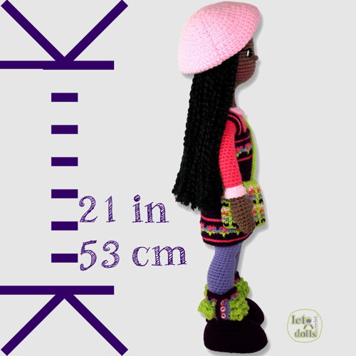 Brenda Large Crochet Doll Pattern, Amigurumi, 21"/ 53 cm Tall