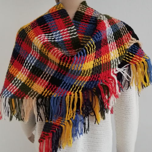 Vintage tartan shawl